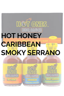 Hot Ones BBQ Trio Pack (Hot Honey / Caribbean / Smoked Serrano) L6