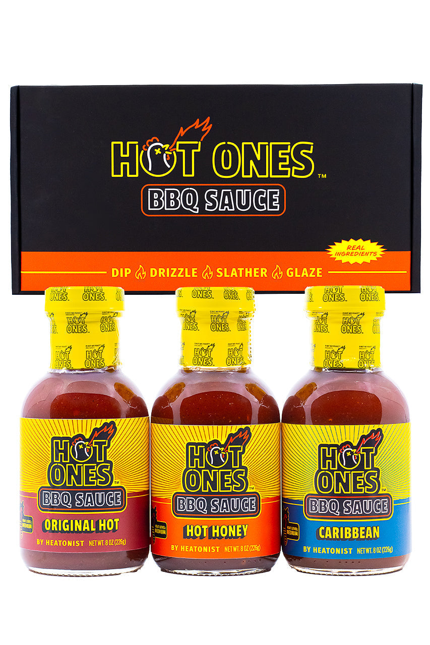 Hot Ones BBQ Trio Pack (Original / Hot Honey / Caribbean) P4