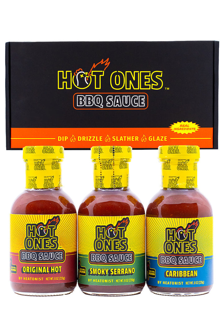 Hot Ones BBQ Trio Pack (Original / Smoked Serrano / Caribbean) K6