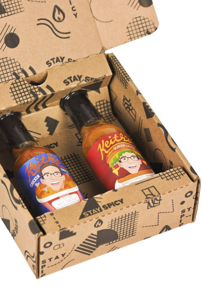 Chicken & Burger Hot Sauce Duo Pack | Keith's J6